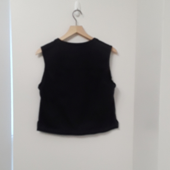 Mossimo Black Sleeveless Crop Jacket - Size Large - Picture 3 of 6